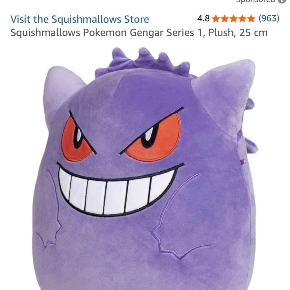 Squishmallows Purple Gengar Plush